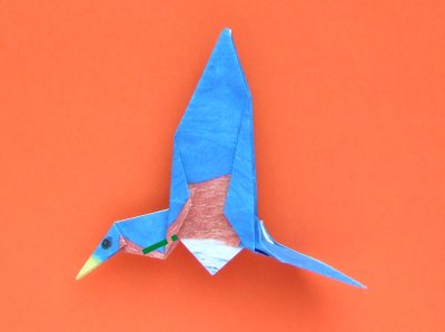 Origami Vogel vouwen