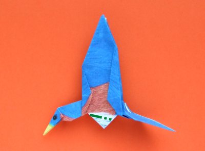 Origami Vogel vouwen