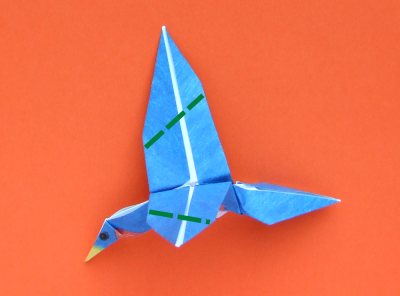 Origami Vogel vouwen