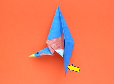 Origami Vogel vouwen