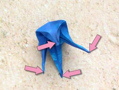 Fold an Origami pointy flower