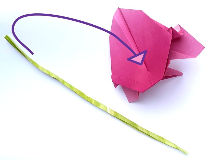 Origami bloem vouwen