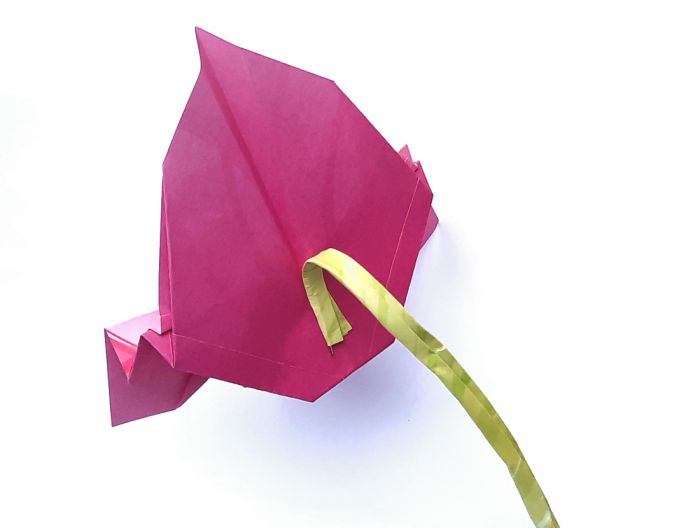 Origami bloem vouwen