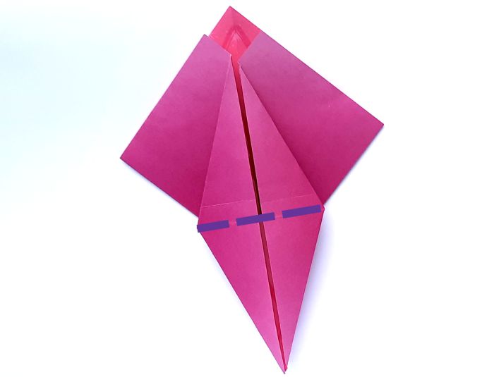 Origami bloem vouwen