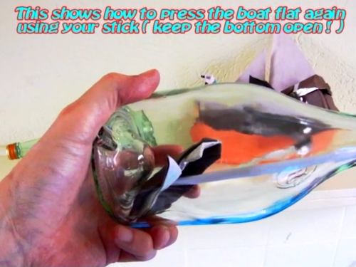 Make an Origami boat in a bottle