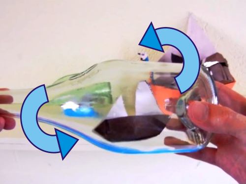 Make an Origami boat in a bottle