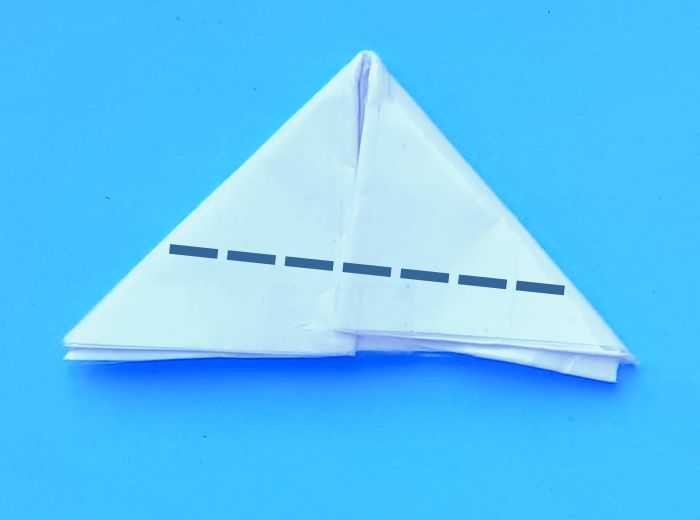 Origami bootje vouwen