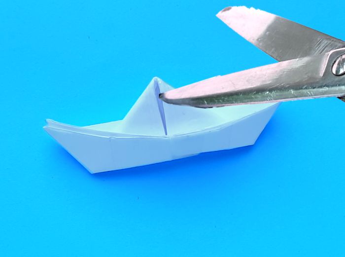 Origami bootje vouwen