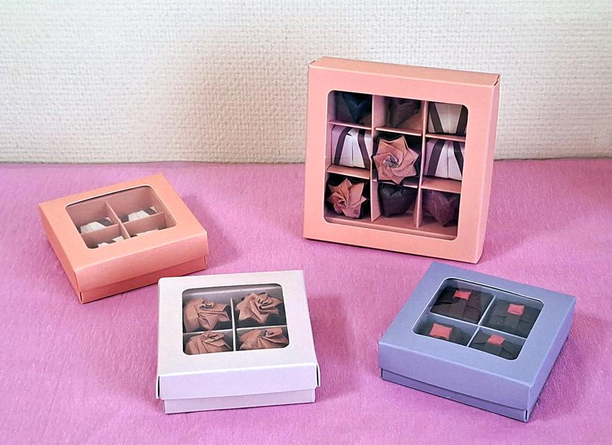 Bonbons in vierkante doosjes Bonbons in vierkante doosjes