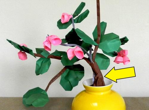 Make paper Bonsai Bell flowers