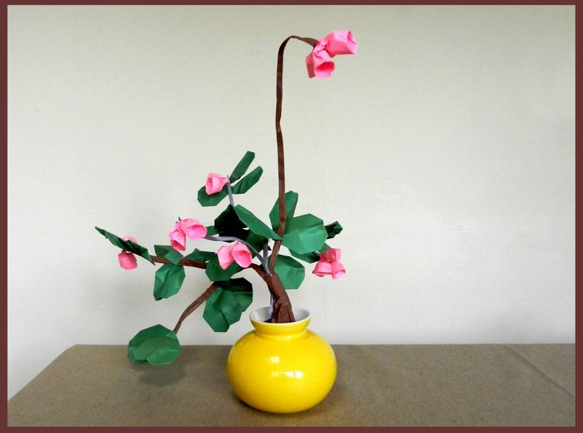Bonsai Origami bloem