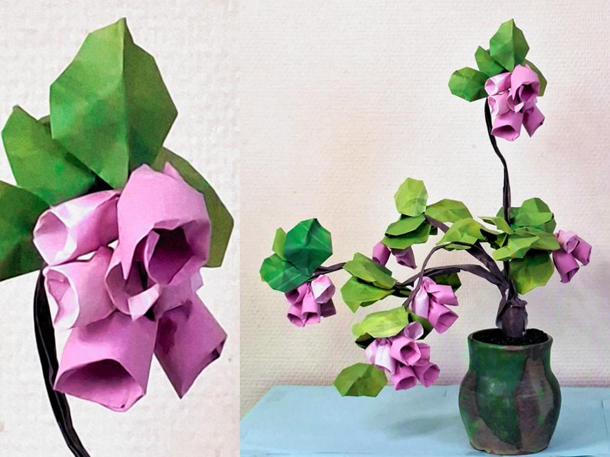 Bonsai Origami Bell Flowers