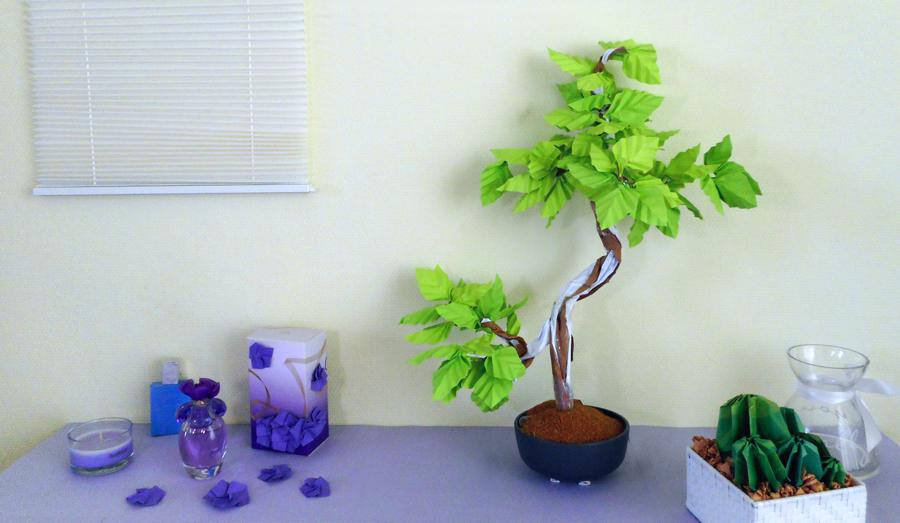 Bonsai Origami Birch Tree Bonsai Origami Birch Tree