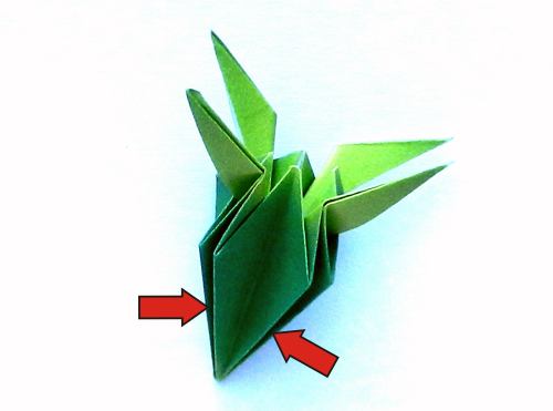 diagrams for a Bonsai origami plant with buds