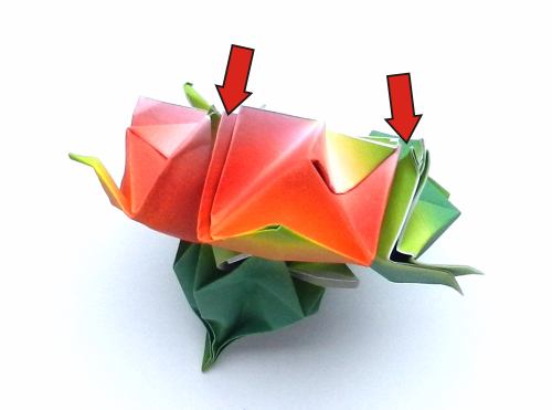 diagrams for a Bonsai origami plant with buds