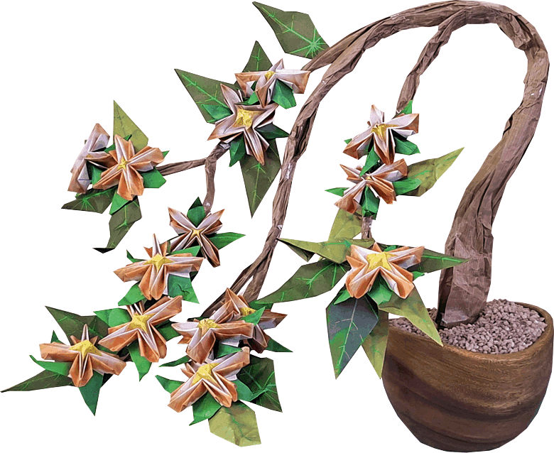 Bonsai Origami Clematis Flower