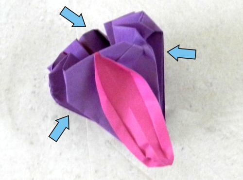 Bonsai Origami Fuchsia flower diagrams