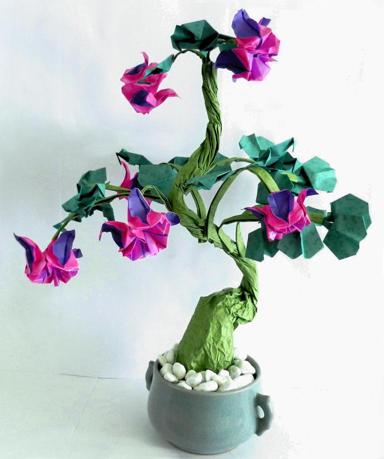 Bonsai Origami Fuchsia Flower Bonsai Origami Fuchsia Flower