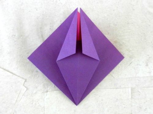 Bonsai Origami Fuchsia flower diagrams