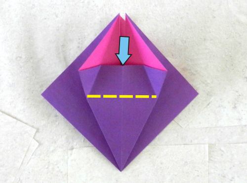 Bonsai Origami Fuchsia flower diagrams