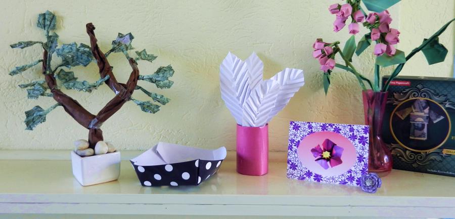 Decoratieve Origami spullen