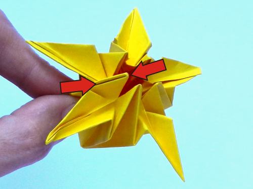 Origami Narcis vouwen