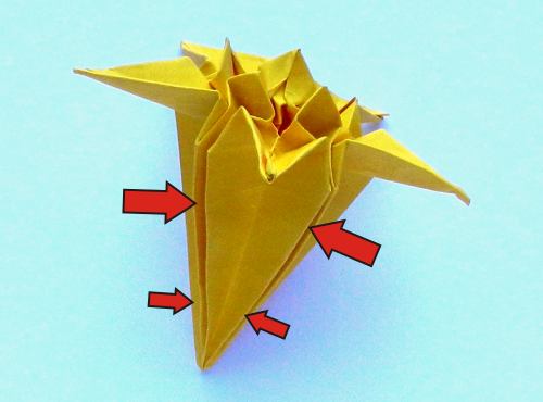 Origami Narcis vouwen