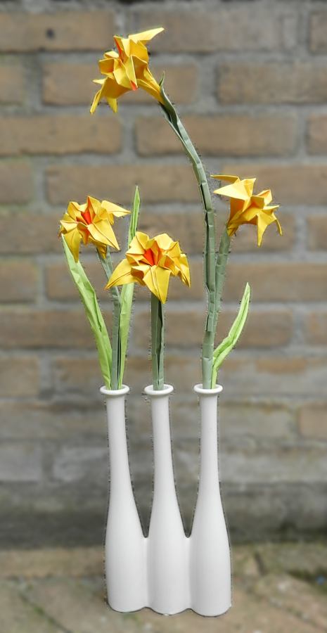 Origami Narcissus Flowers