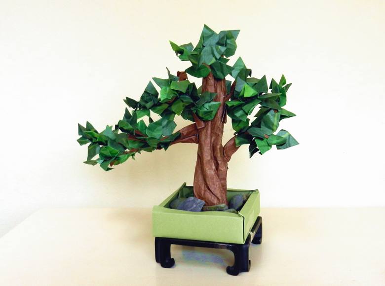 Bonsai boom van papier