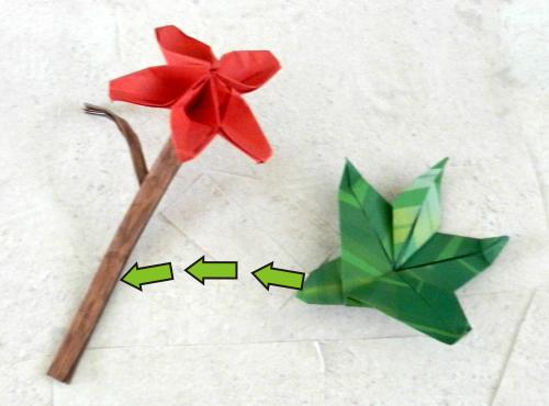 Bonsai Origami Flower Tree folding instructions