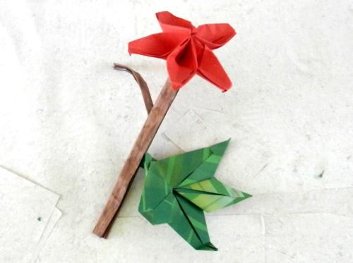 Bonsai Origami Flower Tree folding instructions