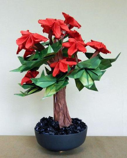 Bonsai Origami Flower Tree
