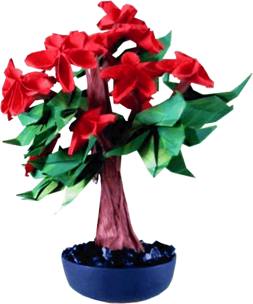 Bonsai Origami Flower Tree