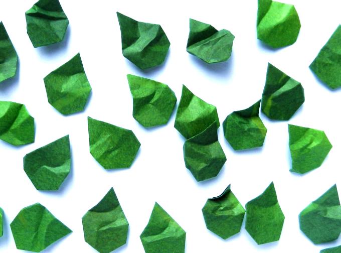 Origami leaves