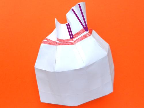 Make paper Origami bowling pins