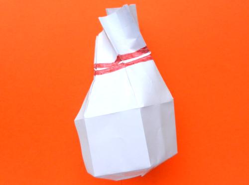 Make paper Origami bowling pins