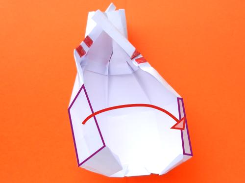 Make paper Origami bowling pins