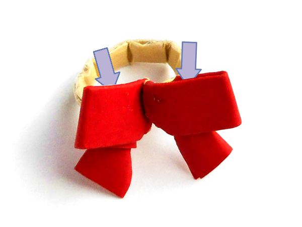 Fold an Origami bow ring