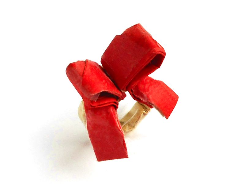 Origami bow ring