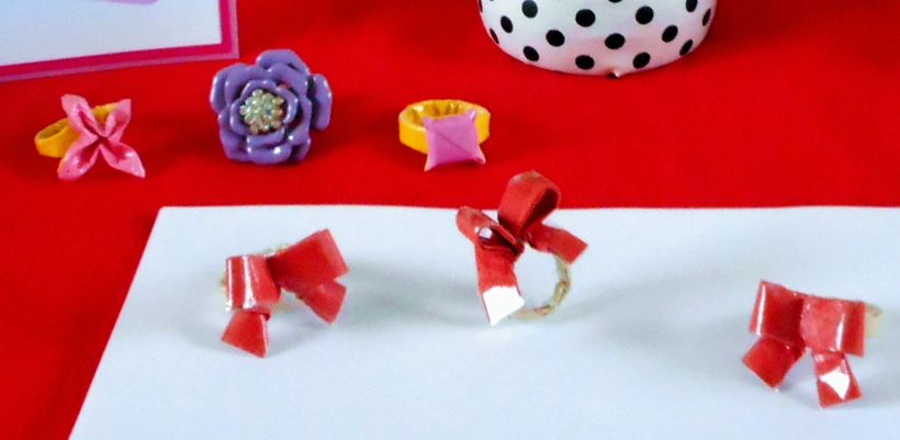 Origami bow rings
