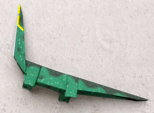 uitleg om een Brachiosaurus Dino van papier te maken