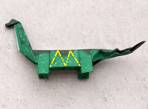 Origami Brachiosaurus folding instructions