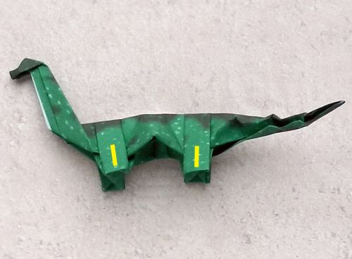 Origami Brachiosaurus folding instructions