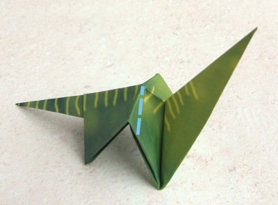 how to fold an origami brontosaurus