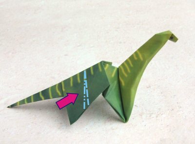 how to fold an origami brontosaurus