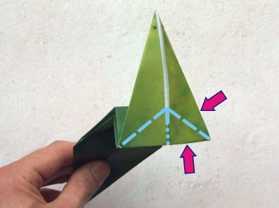 how to fold an origami brontosaurus