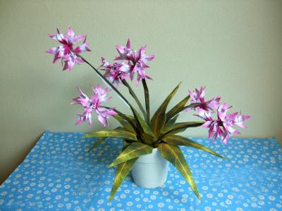 pink origami bulb flower