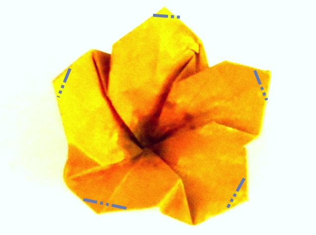 Fold Origami Buttercup flowers