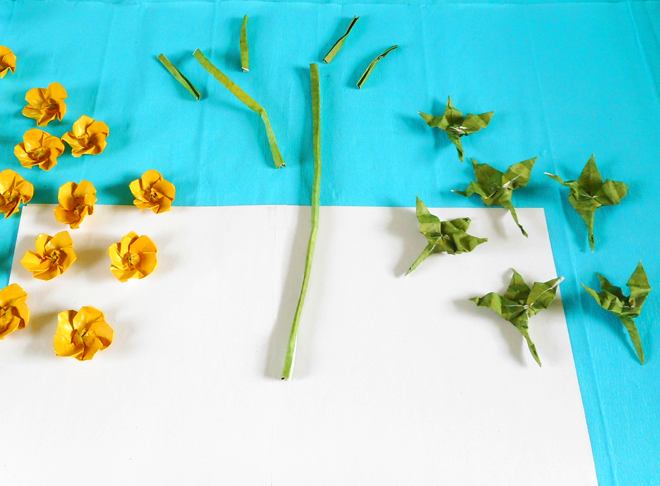 Fold Origami Buttercup flowers