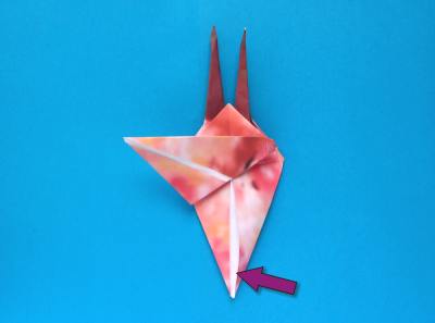 uitleg om een origami vlinder te vouwen